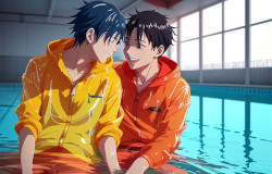 watersports hoodie in pool