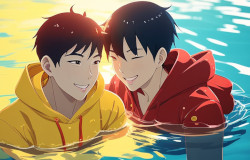 watersports hoodie in pool